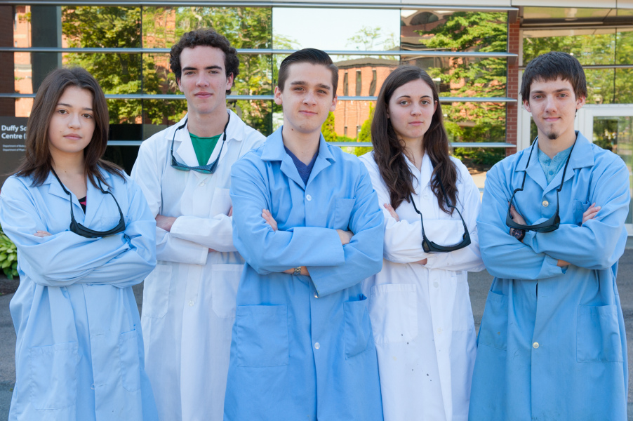 Five student scientists 