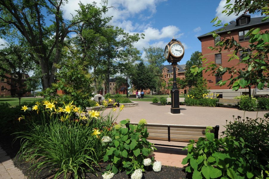 The clock in central campus