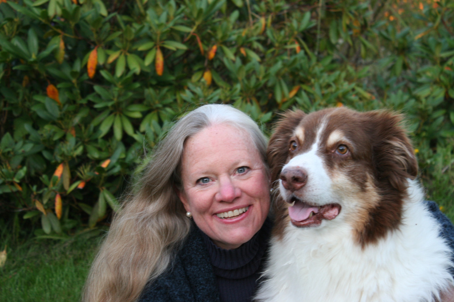 Dr. Karen Overall, with her dog, Picasso