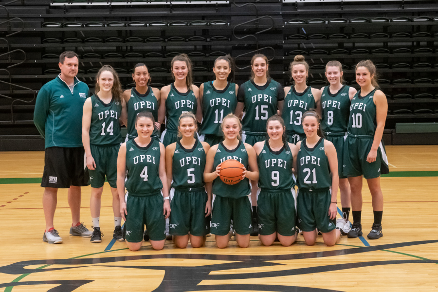 Team photo of UPEI women's basketball