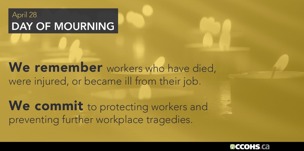 graphic with text about the National Day of Mourning