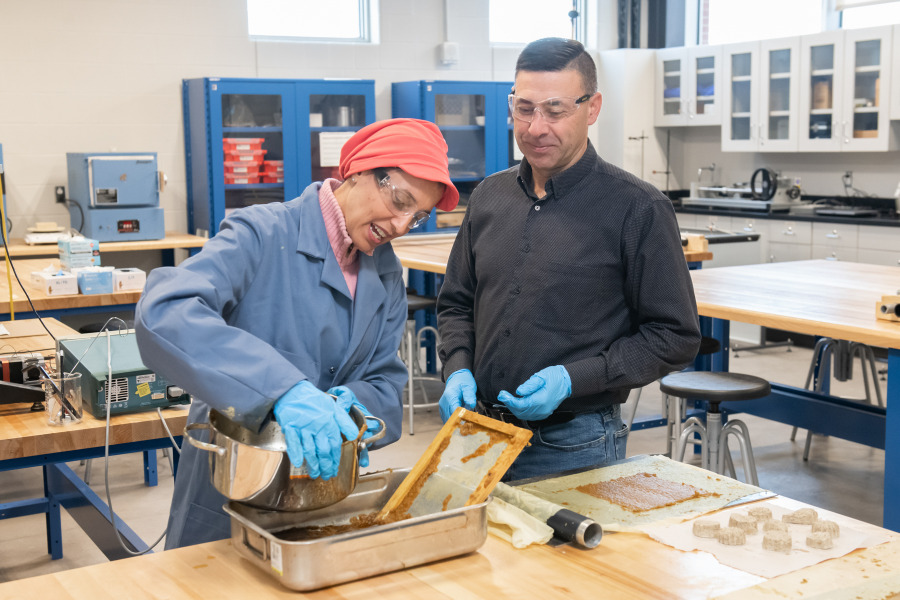 Dr. Rasha El Shafei, associate dean of sustainable design engineering at the UPEI Cairo campus, and Dr. Wayne Peters, interim dean of the Faculty of Sustainable Design Engineering