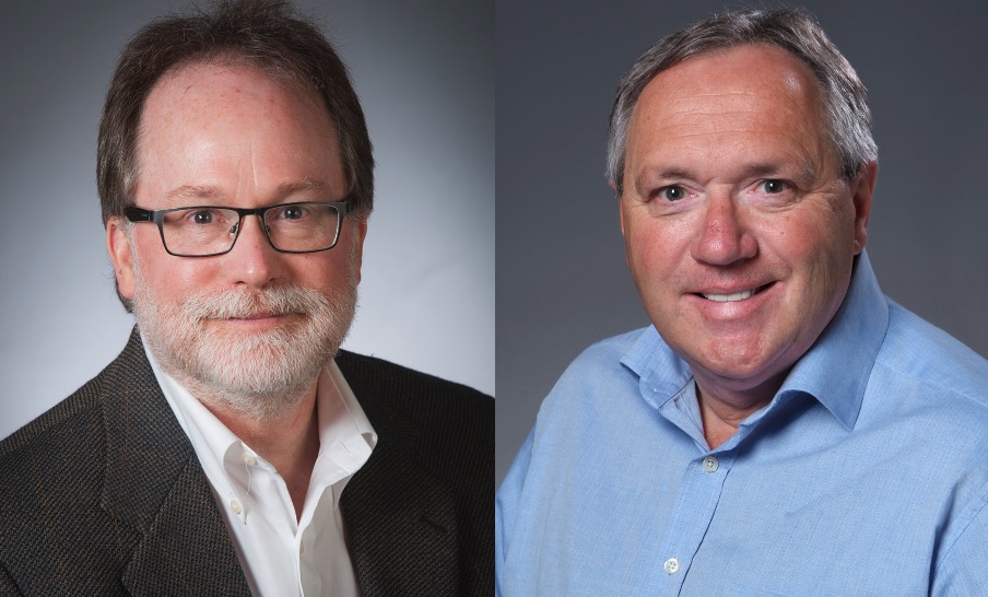 composite photo of two portrait photos of men