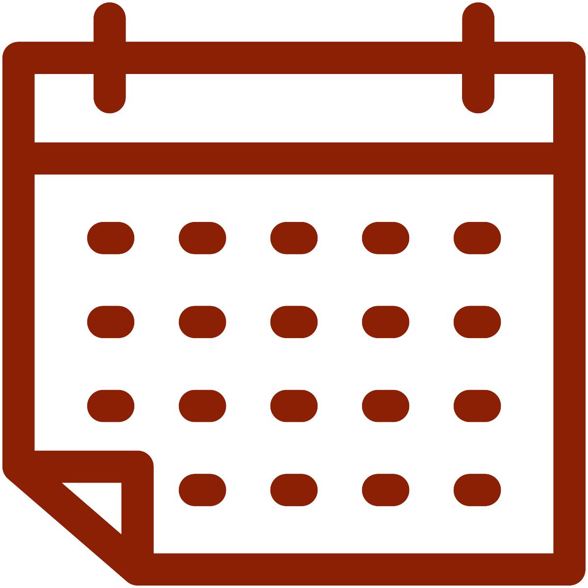 calendar icon in rust