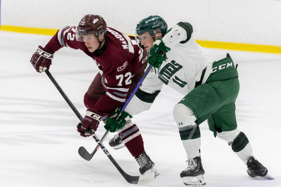 The UPEI Men’s Hockey Panthers and the Saint Mary’s University Huskies square off in a best-of-three quarter-final series beginning February 19 in Halifax. The UPEI Men’s Hockey Panthers and the Saint Mary’s University Huskies square off in a best-of-three quarter-final series beginning February 19 in Halifax.