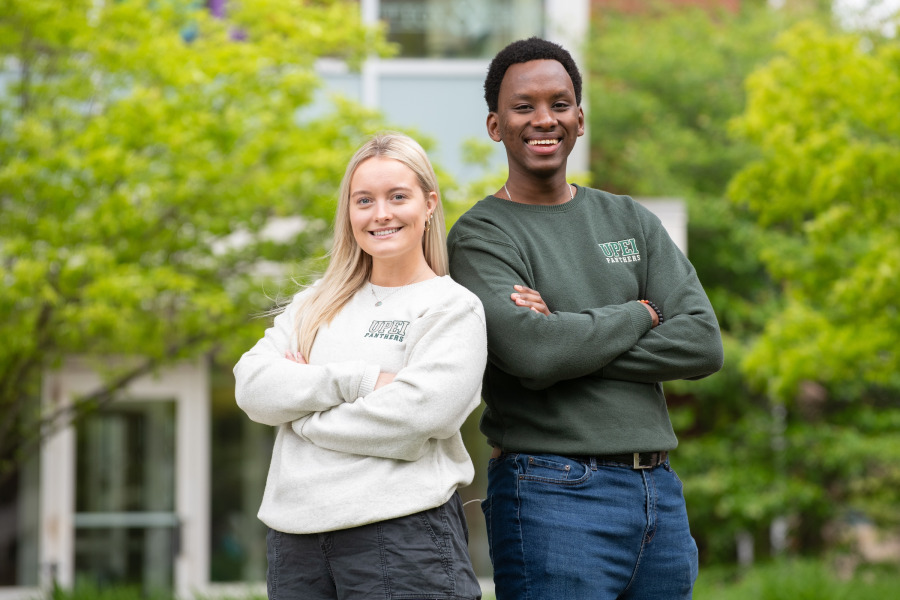 Kaitlyn Smith and RUBONEKA Shema Alvin, co-coordinators of UPEI Welcome Week 2025 Kaitlyn Smith and RUBONEKA Shema Alvin, co-coordinators of UPEI Welcome Week 2025
