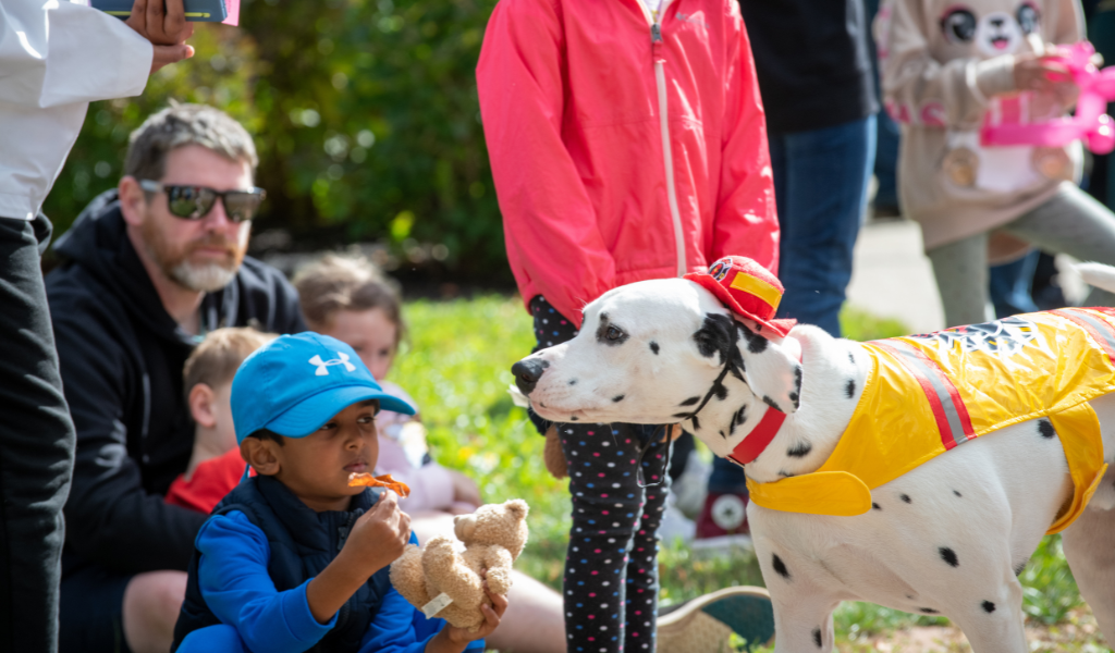 A participant in the Dog Parade at the 2024 Open House A participant in the Dog Parade at the 2024 Open House