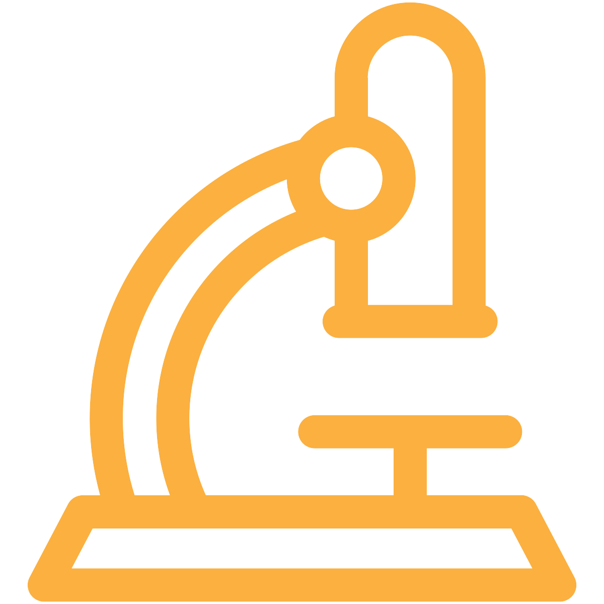 microscope icon in gold