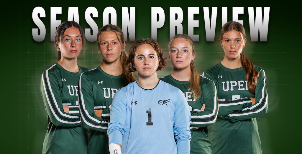 Members of the UPEI Women’s Soccer Panthers (left to right): Lydia Hamill (midfielder); Emma-Grace Carrier (winger); Claudia Mazzei (goalkeeper); Olivia James (centre back); and Abby Locke (striker).