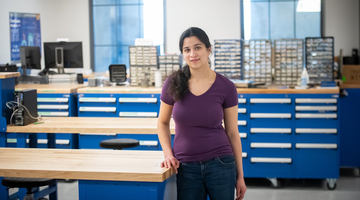 Desiree Rehel in an Engineering lab