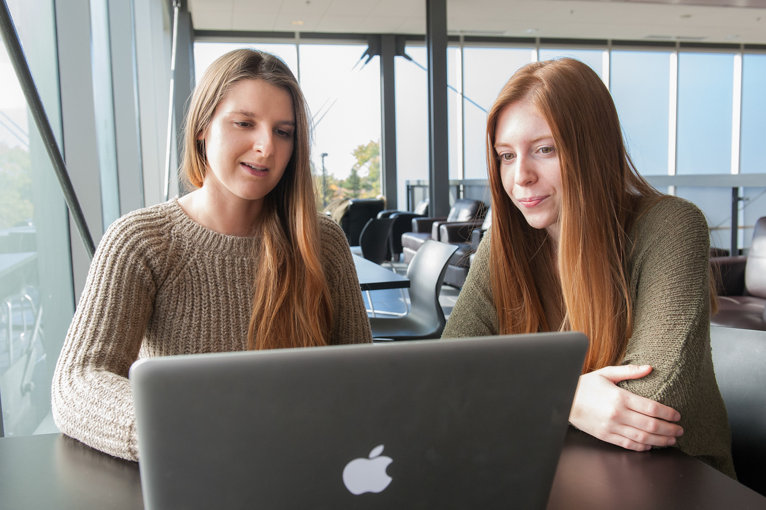 UPEI environmental studies students Danelle Finney and Angela Costello