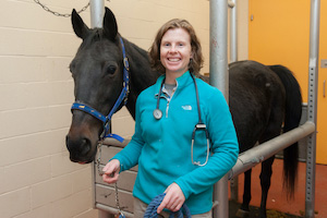 Dr. Martha Mellish and a horse