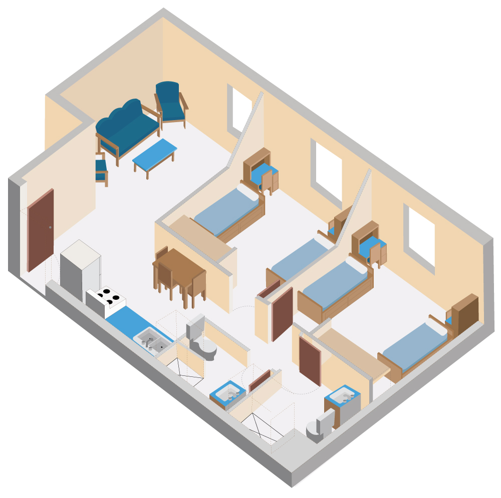 new UPEI residence room floor plan