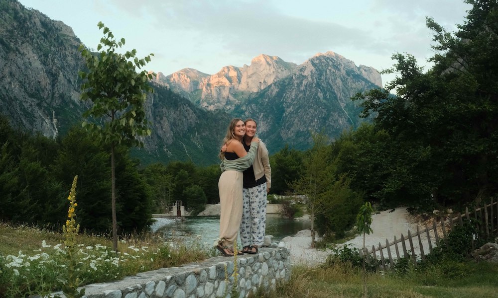 UPEI students Alex and Rowan in Albania