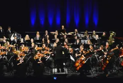 A symphony orchestra on stage