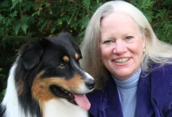 Dr. Karen Overall and her dog Hamilton