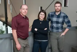 Left to right: Joel MacDonald, E-Learning instructional designer; Kristy McKinney, multi-media specialist; and Jason Hogan, E-Learning instructional designer