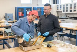 Dr. Rasha El Shafei, associate dean of sustainable design engineering at the UPEI Cairo campus, and Dr. Wayne Peters, interim dean of the Faculty of Sustainable Design Engineering