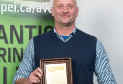 Dr. Mark Fast at the Atlantic Veterinary College's Fall Awards and Recognition Night. 