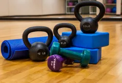 Fitness equipment at the Chi-Wan Young Sports Centre