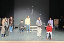 The cast of “Radium Girls” rehearsing