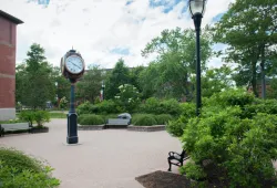 photo of clock in the quad