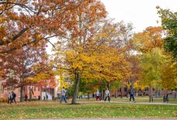 photo of quad with Steel Building in background