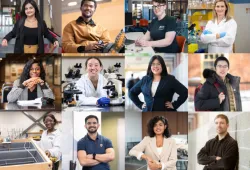 Collage with various photos of people at UPEI