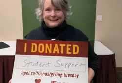 Inge Dorsey, Giving Tuesday supporter and recently retired UPEI faculty member