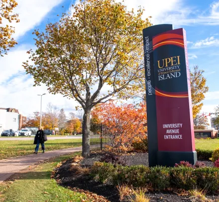 photo of university avenue entrance sign