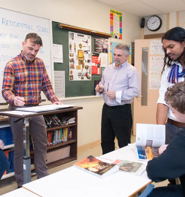 Pre-service teachers work with high school students