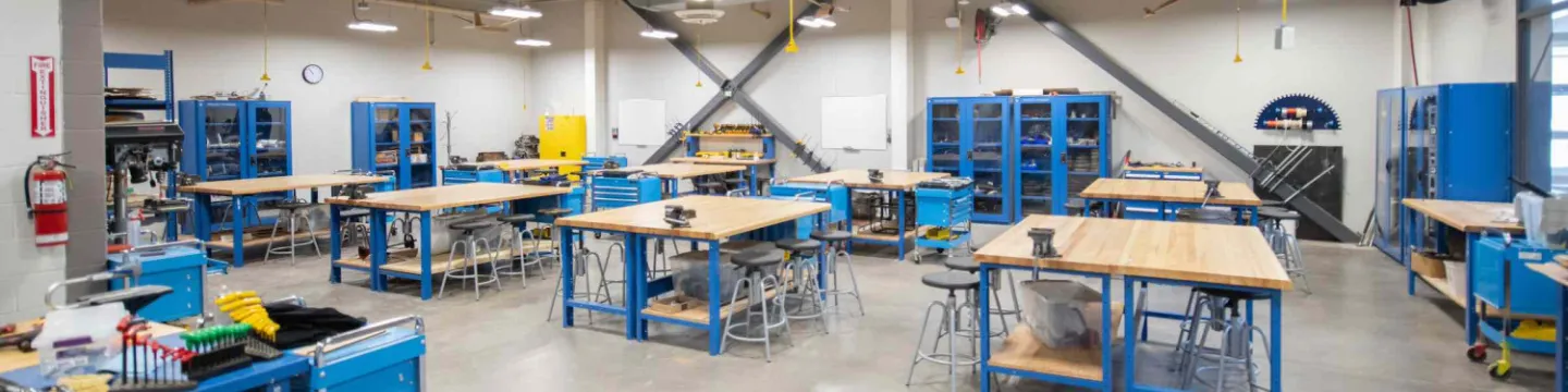 a large work area in the Faculty of Sustainable Design Engineering building