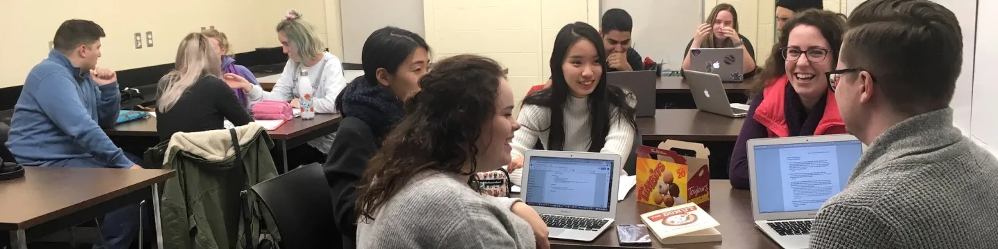 history students in a classroom