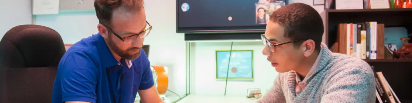 aclc faculty member bobby cameron and student