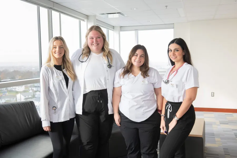 four UPEI nursing students