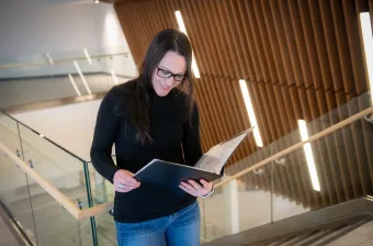 UPEI education graduate Nicole in the new residence building