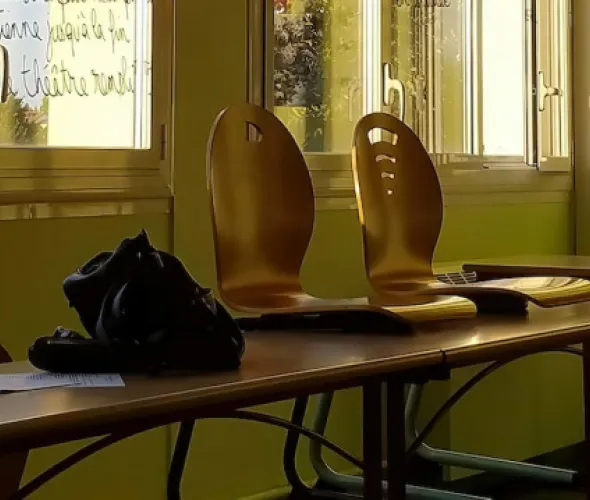 interior of a school classroom